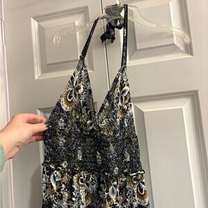 Free people intimately Floral Maxi Dress - Blue and Black